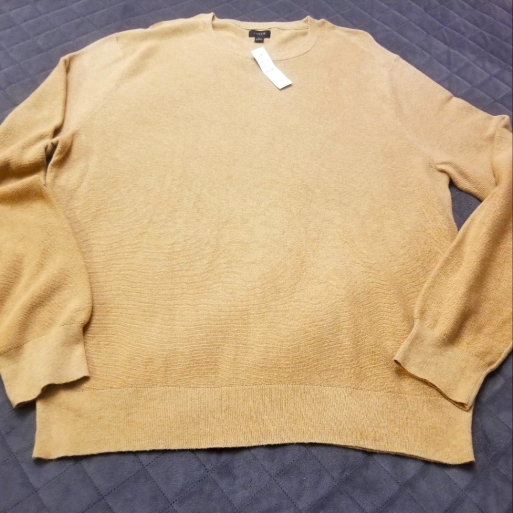 NWT Men's J Crew Tan Crewcut Sweater